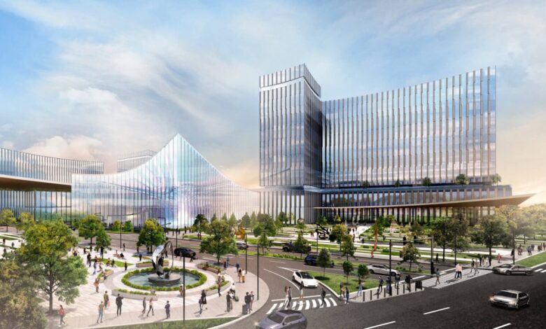 A rendering of the proposed casino at Nassau Coliseum from Las Vegas Sands Corporation.