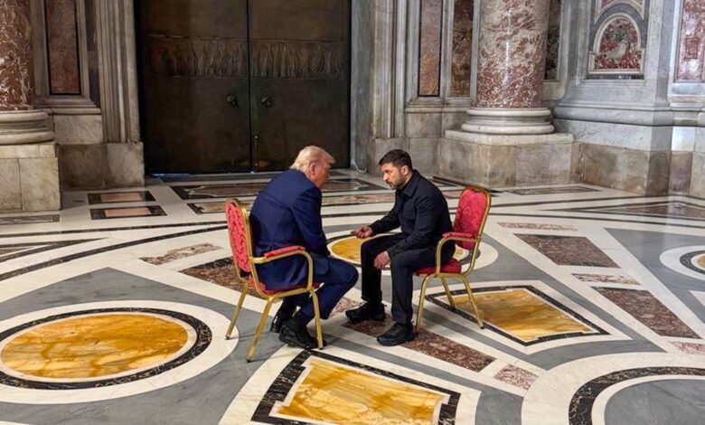 President Donald Trump and Ukrainian President Volodymyr Zlenksyy