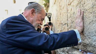 U.S. Ambassador to Israel Mike Huckabee prays at the Western Wall