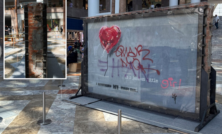 Banksy’s ‘Broken Heart’ painting defaced on a Brooklyn wall is up for sale