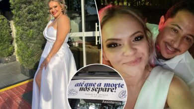 Bride reveals bizarre reason she arrived at her wedding in a hearse — and it's not because she thinks marriage kills joy