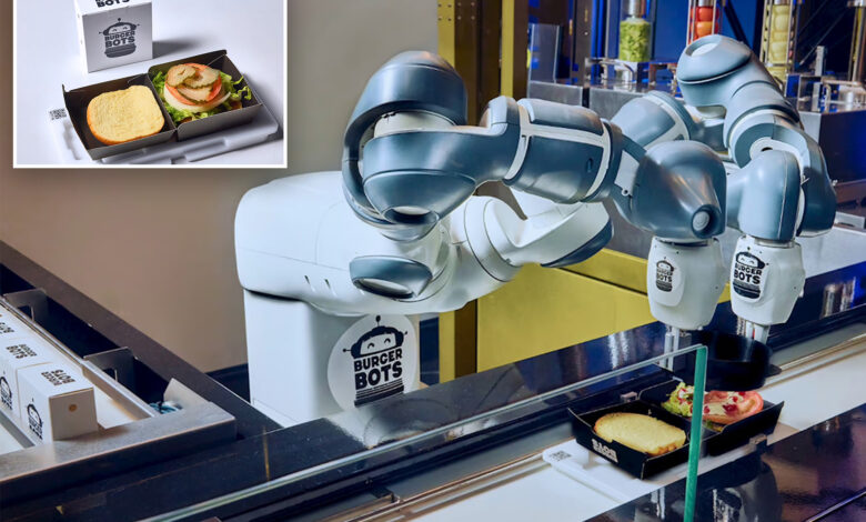 California burger joint brings robots onto the patty assembly line