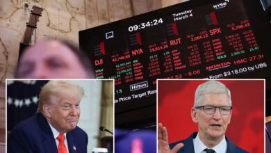 Dow futures sink 600 points after Trump threatens Apple, EU tariffs