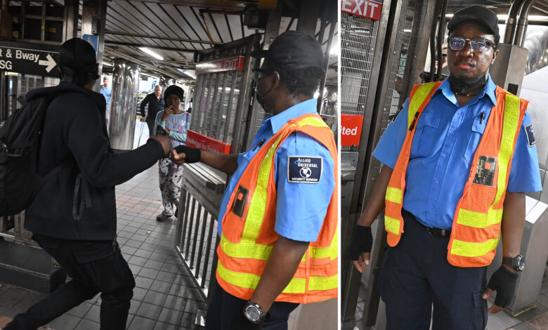 MTA subway guards are holding doors open for fare beaters, sleeping on the job