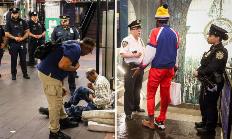 NYPD hobo patrol: 'We can't force' homeless off subways into shelters