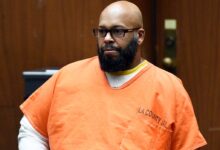Suge Knight in prison scrubs.