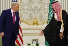 RIYADH, SAUDI ARABIA - MAY 13: U.S. President Donald J. Trump and Saudi Crown Prince Mohammed bin Salman attend a bilateral meeting at the Saudi Royal Court on May 13, 2025, in Riyadh, Saudi Arabia. Trump begins a multi-nation tour of the Gulf region focused on expanding economic ties and reinforcing security cooperation with key U.S. allies. (Photo by Win McNamee/Getty Images)