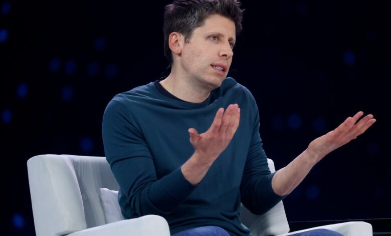 Sam Altman speaking at the Snowflake Summit.