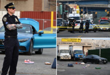 NYPD cop fires at armed BMW thieves who tried to mow down officers during heist from Queens shop: cops