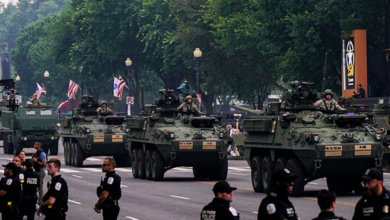 Patriots celebrate Army parade as Dems seethe in protest