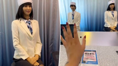 Robots replace hotel check-in staff and a tourist freaks out