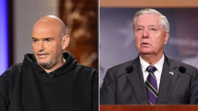 Split of John Fetterman and Lindsey Graham