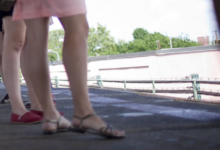 Creep grabs young woman waiting for train and tells her, 'You're mine now.' But men nearby aren't about to let that happen.