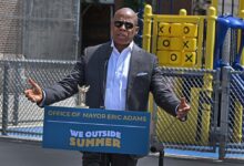 Mayor Adams announces plan to keep school playgrounds open during summer.