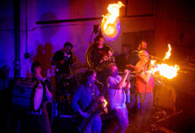 Fire-spewing instruments on display in Brooklyn