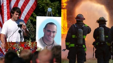 Pat Tillman's brother allegedly drove his car into post office and spray-painted cryptic message before it burned down