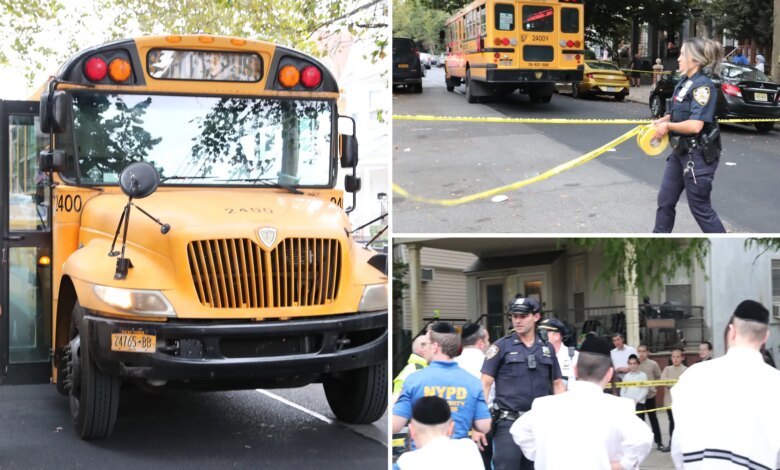 4-year-old girl critically injured after she's struck by school bus while crossing NYC street
