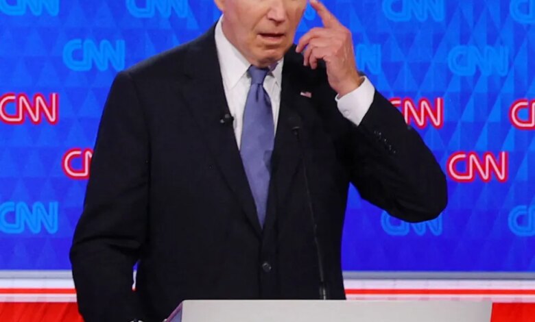 Joe Biden attends a presidential debate in Atlanta, Georgia.