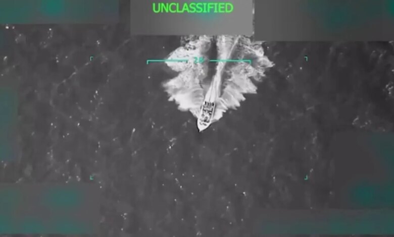 Video footage showed the vessel shortly before it was destroyed.