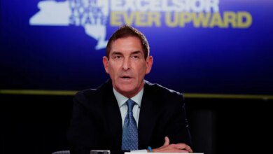 Jeff Klein, Senator for the New York Independent Democratic Conference, speaking at a press conference.