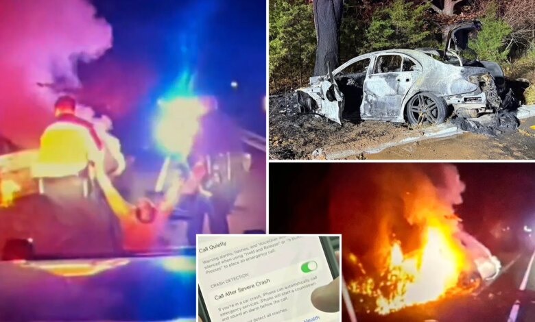 Unconscious NJ driver saved from fiery car crash thanks to iPhone