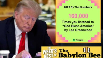 Best of the Babylon Bee: Trump's Spotify Wrapped reveals he listened to 'God Bless The USA' 160K times