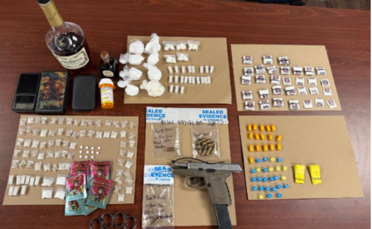 A loaded SCCY CPX-2 pistol was found in Rivera's car, alongside a pair of brass knuckles and a stash of drugs, cops said.