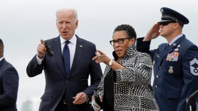 Joe Biden and Marcia Fudge
