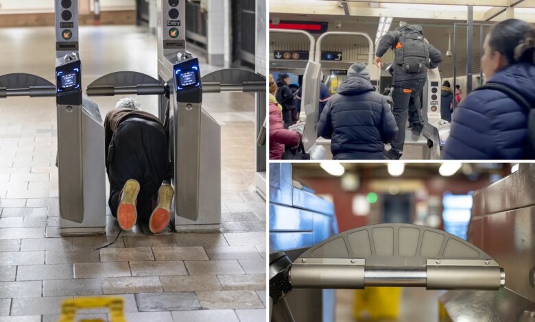 NYC subway fare jumpers easily beat anti-theft 'fins' as MTA spends $7.3M to bring program to nearly every station 1 NYC subway fare jumpers easily beat anti-theft 'fins' as MTA spends $7.3M to bring program to nearly every station