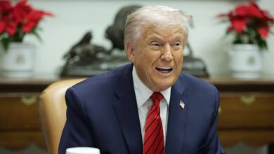 Donald Trump at White House meeting