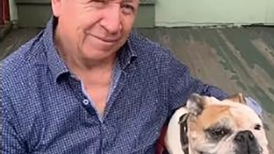 Aurelio Zhunio-Orbez with his dog.