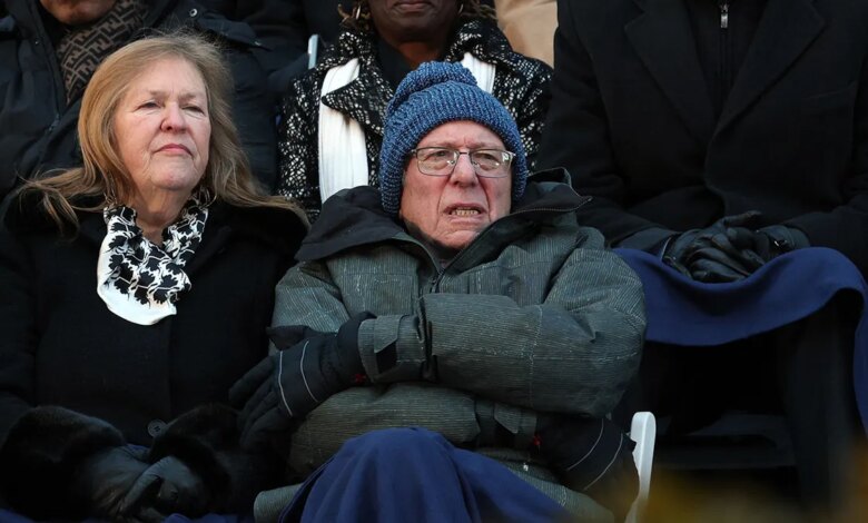 Bernie Sanders and wife Jane at Mamdani inauguration