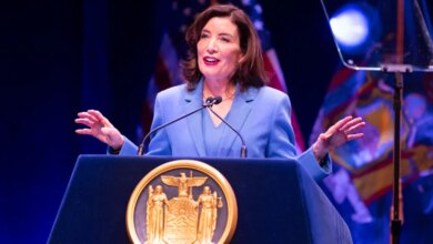 Governor Kathy Hochul delivering her 2026 State of the State address.