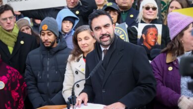Mayor Mamdani's comrades in DSA demand Trump release Nicolas Maduro 4 NYC Mayor Zohran Mamdani speaking at a press conference about the McGuinness Boulevard redevelopment plan.