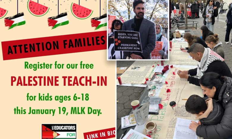 Radical NYC teachers group plans 'Teach in for Palestine' on MLK day