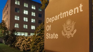 Department of State sign