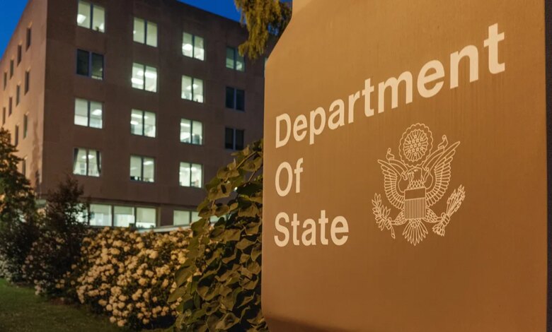 Department of State sign