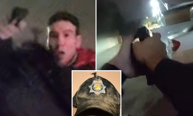 Bullet in the cap, Fresno police share body cam of moment officer narrowly escapes a gunshot to the head 1 Bullet in the cap, Fresno police share body cam of moment officer narrowly escapes a gunshot to the head