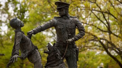 Statue remembering the 1963 'children's crusade' in Birmingham, Alabama