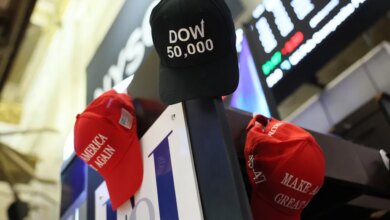 Don repeating Ron’s success, Newsom’s his own worst enemy and other commentary 12 MAGA hats are hung on a wall as traders work on the floor of the New York Stock Exchange during morning trading on February 20th.