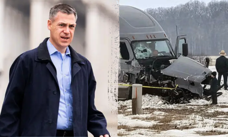 Jim Banks and Indiana crash site involving illegal alien