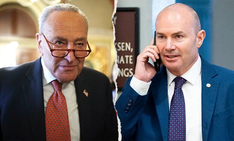 Split of Senate Minority Leader Chuck Schumer and Sen. Mike Lee