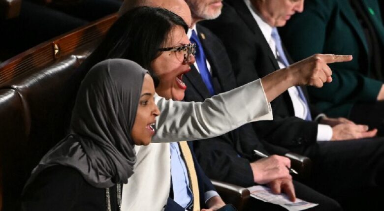 Camera Captures Stunning Moment When Rashida Tlaib Appears to Chant 'KKK' Instead of 'USA' During State of the Union 1 tlaib for feb. 26 2026 new 817x429 1