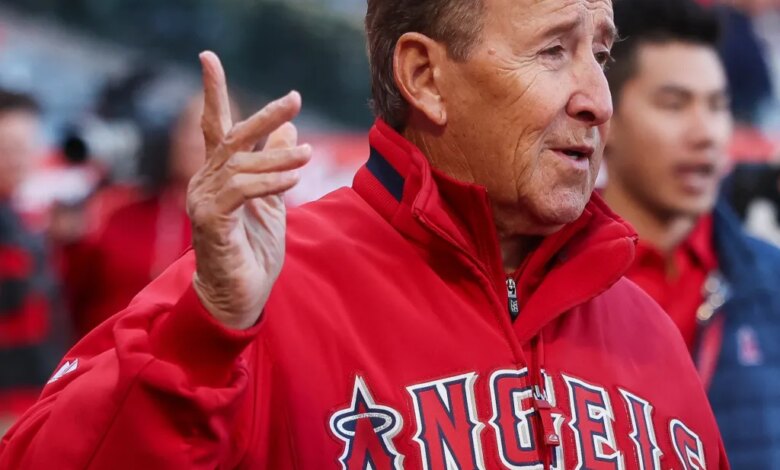 ANAHEIM, CALIFORNIA - APRIL 5: Los Angeles Angels owner Arte Moreno in attendance for an opening day game between the Boston Red Sox and the Los Angeles Angels at Angel Stadium of Anaheim on April 5, 2024 in Anaheim, California.