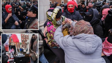 Anti-regime protester attacked at deluded NYC vigil for Khamenei