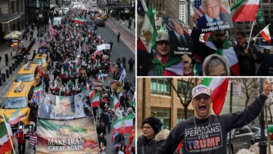 Hundreds of Iranian-Americans fill NYC streets to celebrate death of Ayatollah Khamenei: 'Make Iran Great Again'