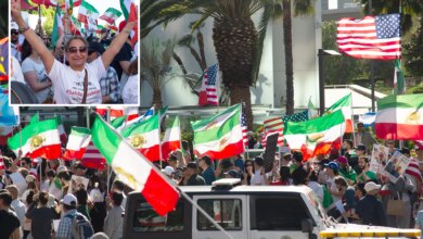 Iranian-Americans celebrate in streets of LA