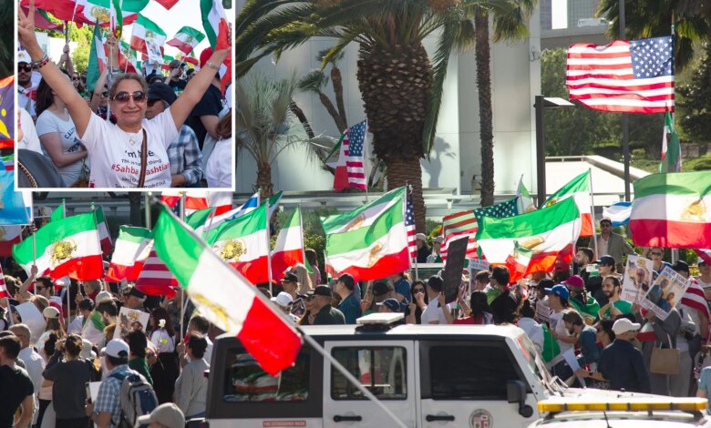 Iranian-Americans celebrate in streets of LA