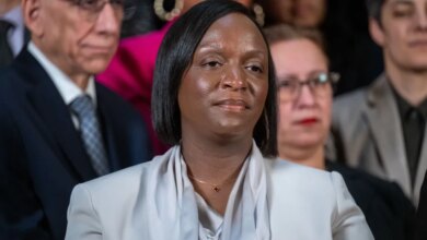 Deputy Mayor for Community Safety Renita Francois at a press conference.