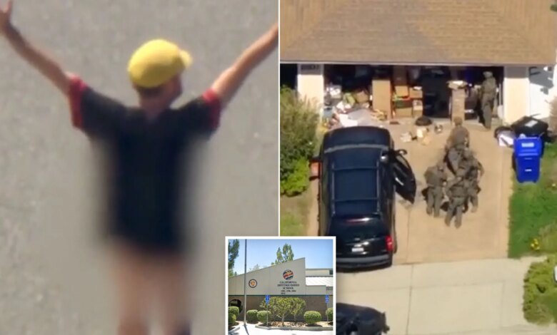 Man who opened fire near Santa Clarita school emerges pantless after standoff